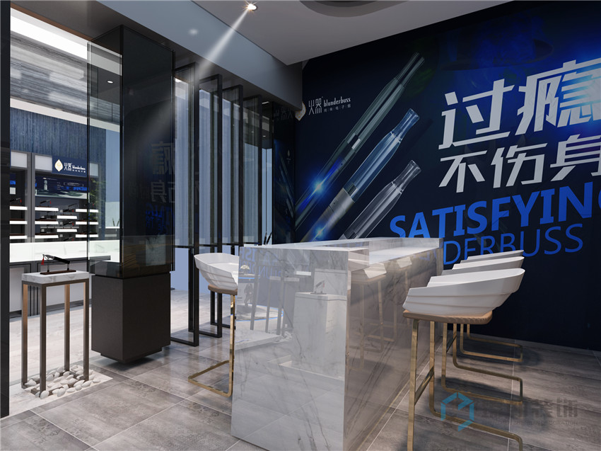 300㎡電子煙展示廳裝修設(shè)計